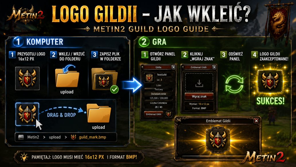 PORADNIK Jak wgrać logo gildii w Metin2