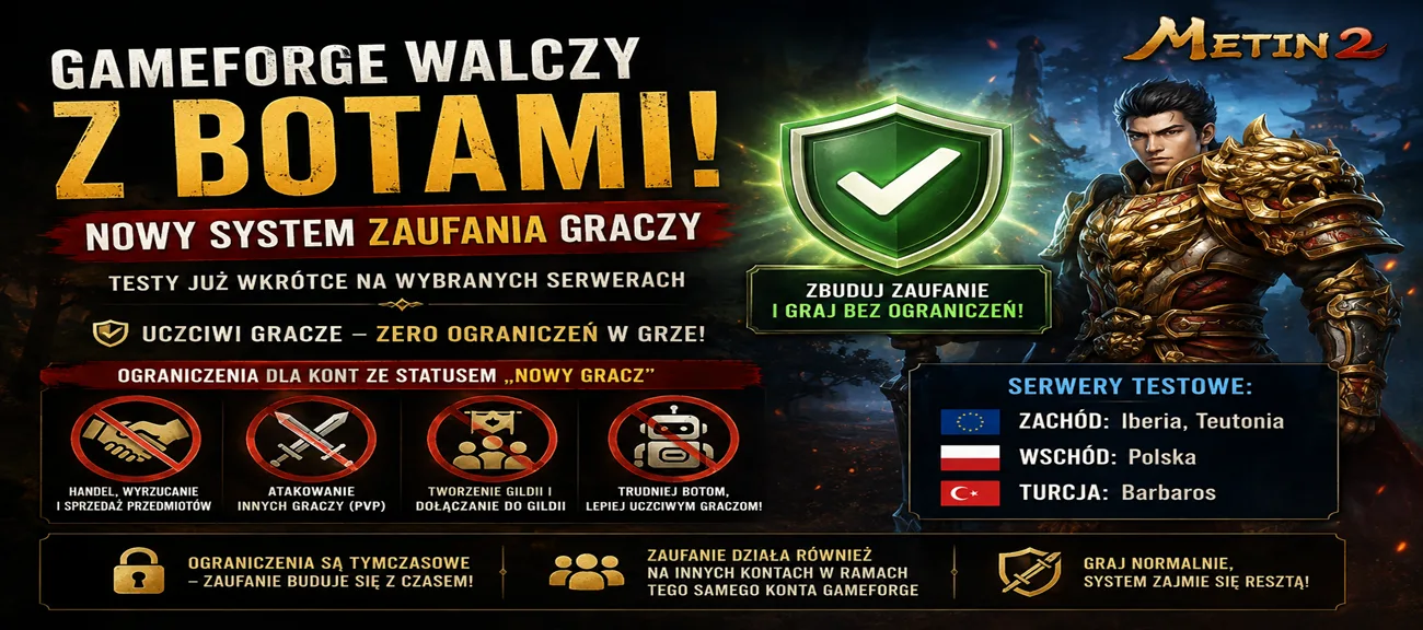 Gameforge wypowiada wojnę botom! Nowy system zaufania trafi na Polskę