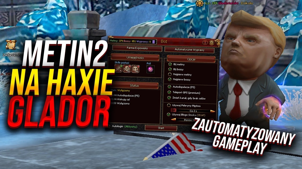 METIN2 NA HAXIE [GLADOR] - W PEŁNI ZAUTOMATYZOWANY SERWER!
