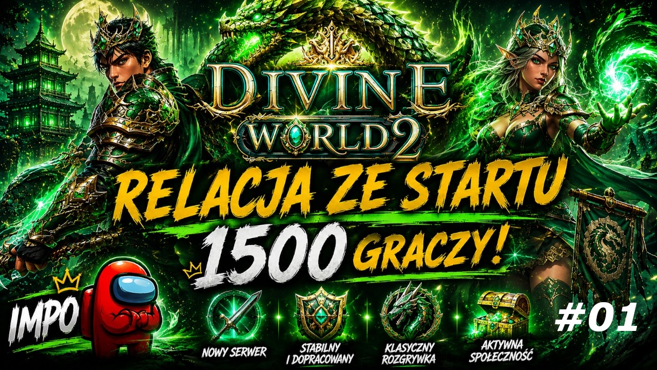 DivineWorld2 - Relacja ze startu! MASA graczy, brak wolnych spotów! 1300+ ONLINE! [#01] KONKURS