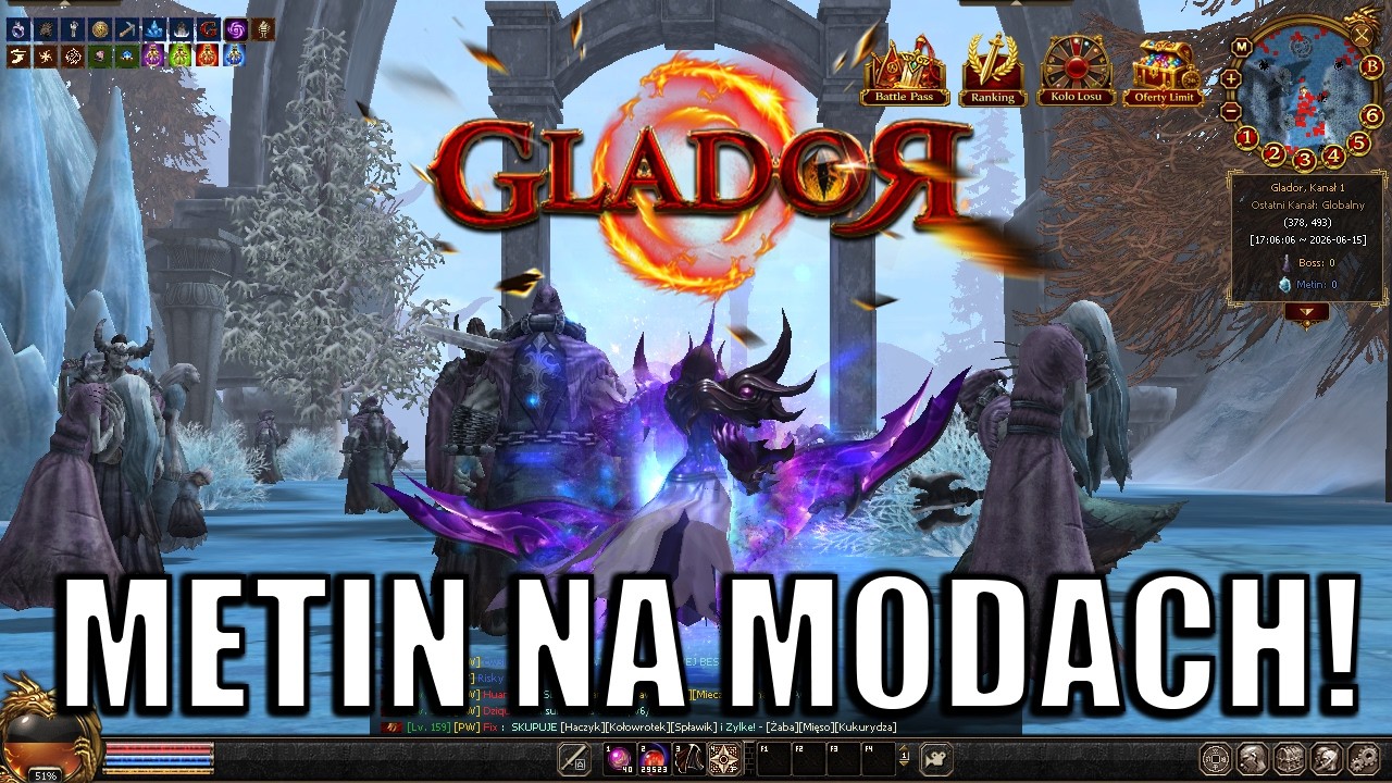 METIN NA MODACH! Glador [#10] - 30KKK w GODZINE! PSYCHIKA UPADA PO RAZ PIERWSZY! KONIEC! PRZEBIJAMY!