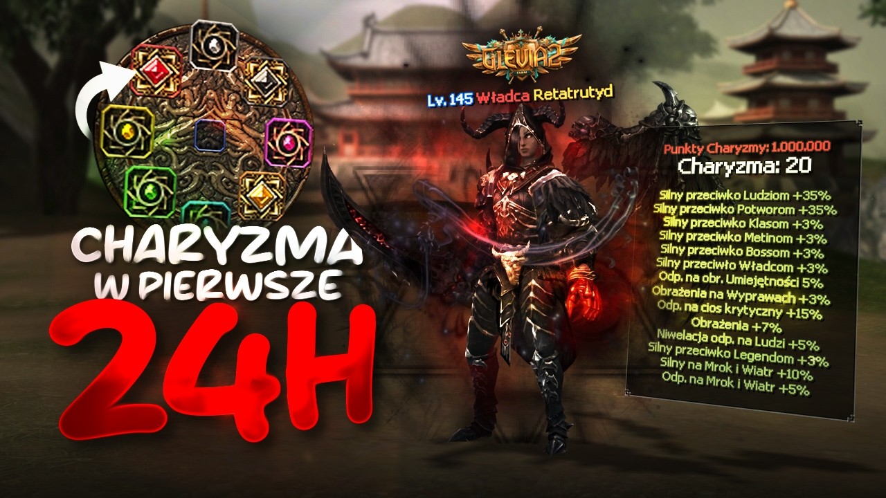 [1] Glevia2 FARM | Jak wbiłem CHARYZMĘ w pierwsze 24h? [#KONKURS]