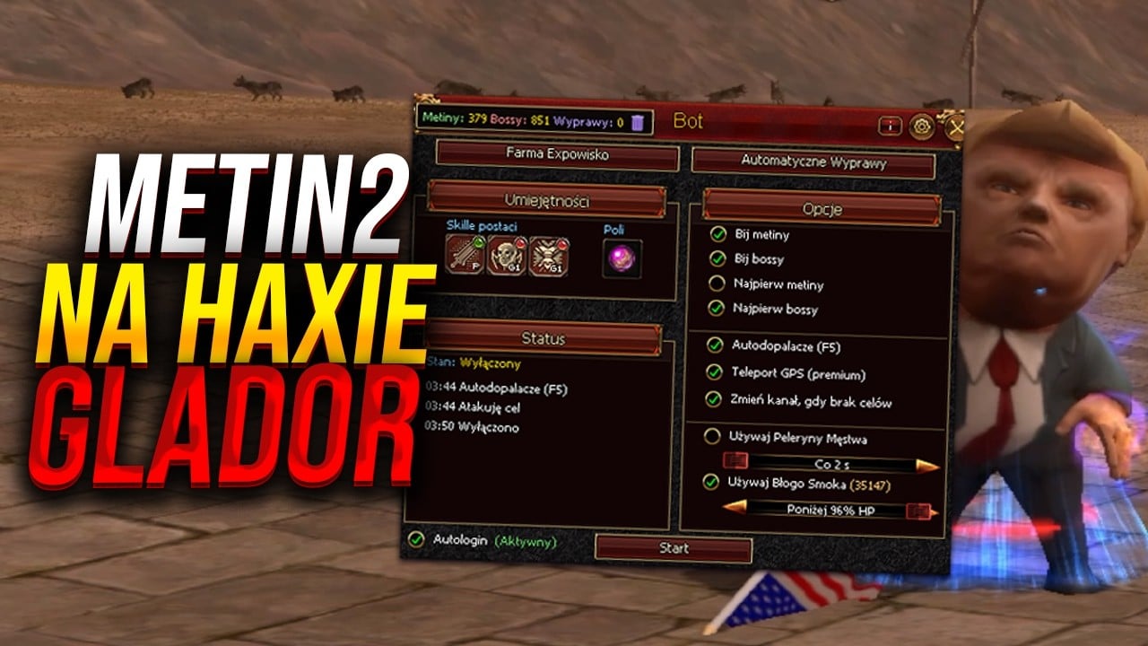METIN2 NA HAXACH [GLADOR] - NIKT TU NIE BANUJE BOTÓW! 😮