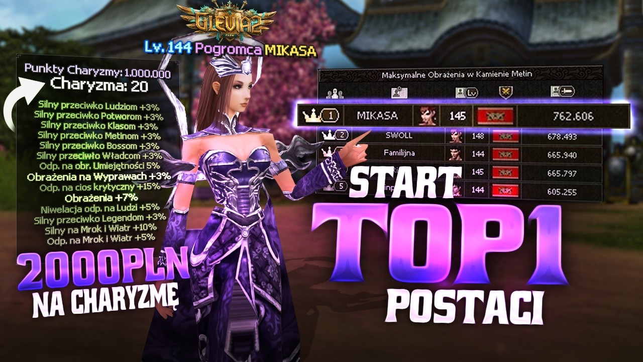 GLEVIA 2 FARM [1] l START GLEVII FARM POV TOP 1 POSTACI! 2000 PLN ZA CHARYZME! [ KONKURS 5000 SM ]