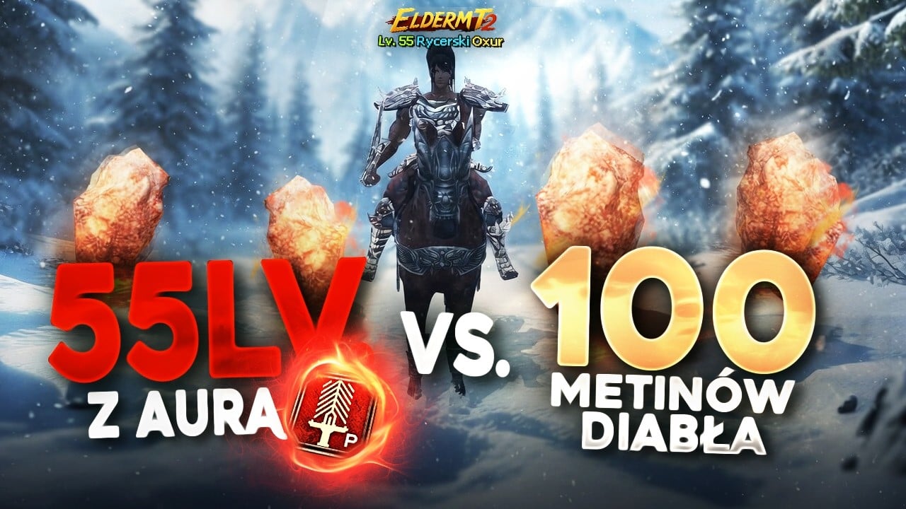 ElderMT2 #22 - 55lv z Aurą P VS 100 Metinów Diabła | RZUCIŁEM PRACĘ W BANKU DLA METINA | Metin2