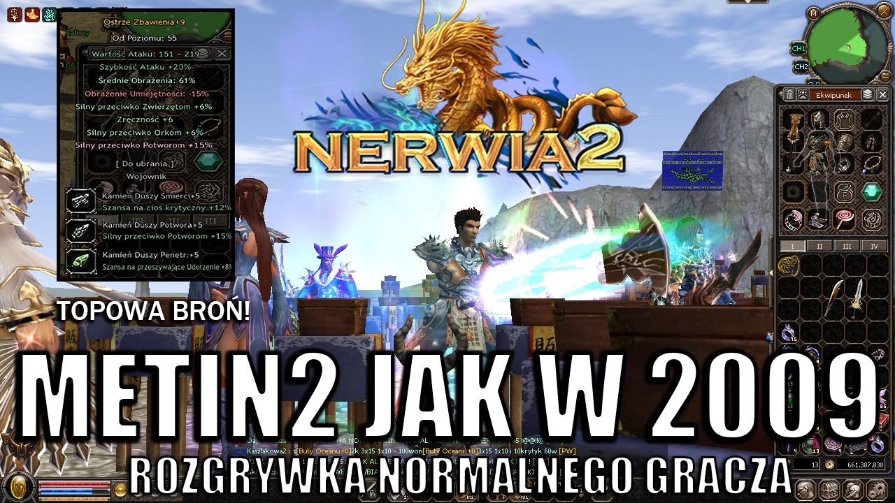 Nerwia2 - TOP BROŃ! BANY ZA DARMO! 5H vs RED! METIN2 JAK W 2009! ROZGRYWKA NORMALNEGO GRACZA [#08]